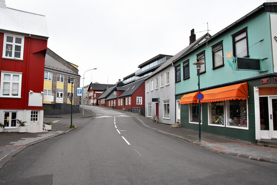 The Street In Reykjavik