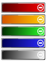 Set of color long buttons