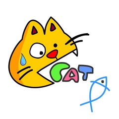cat and fish