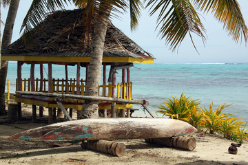 Hut and boat