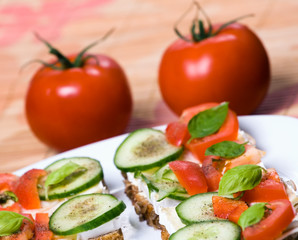 Healthy breakfast, vegetarian food
