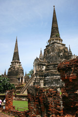 Ruins in the ancient city of Ayutthaya, Thailand.