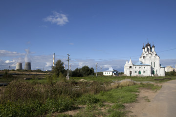 Fototapeta na wymiar village of Tainiskoye district of Mytishchi. Russia.