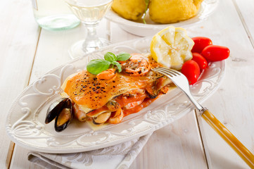fish lasagne- lasagne di pesce