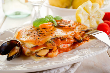 fish lasagne- lasagne di pesce