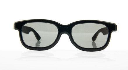 3d glasses isolated in white background