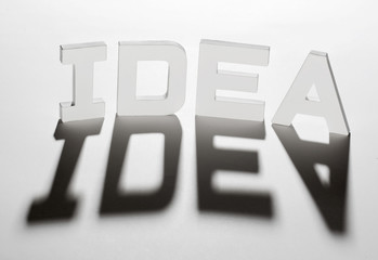 concept mot idea ombre et lumière