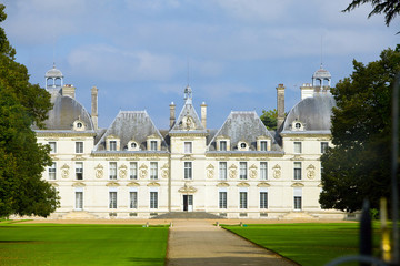 castle of a valley of the river Loire.Chateau de Cheverny