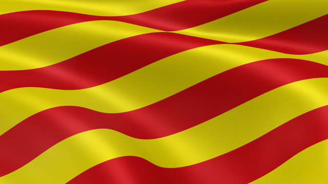 Catalonian flag in the wind