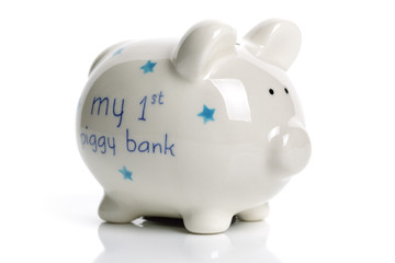First piggy bank baby gift