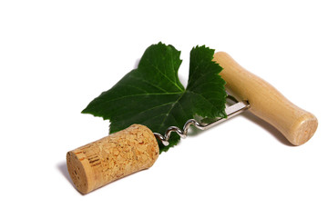 Korkenzieher mit Weinlaub