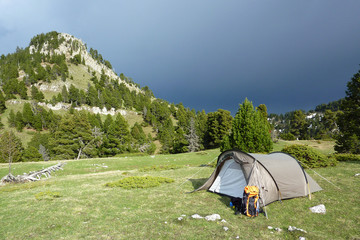 Bivouac avant l'orage