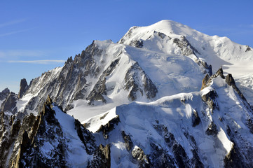 Aiguille du Plan,du Midi et Mont-Blanc
