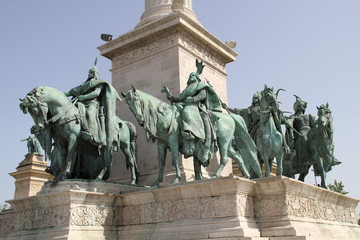 Obraz premium Budapest,place des héros