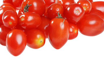 isolated cherry tomatoes