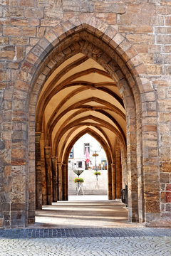 Laubengang Rathaus Minden, Deutschland