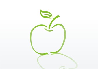 green apple Silhouette