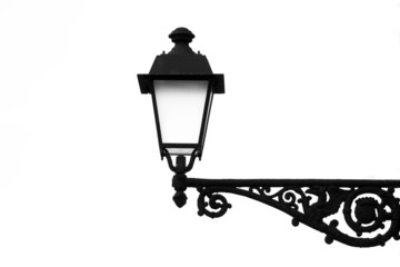 Fototapeta na wymiar Street lamp black and white