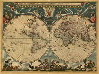 Fototapeta na wymiar Mapy świata starożytnego