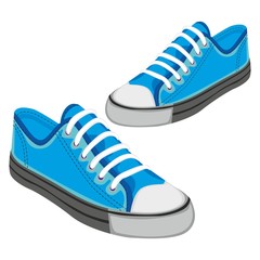 fully editable vector illustration of isolated shoes