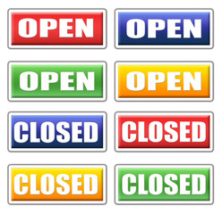 open and closed signs