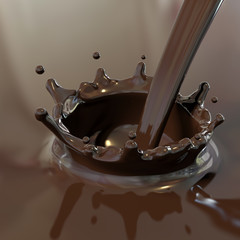 Cioccolata calda versata