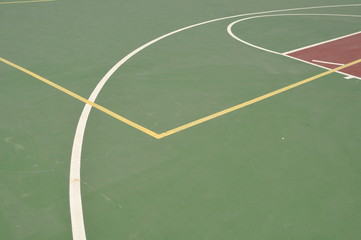 Naklejka premium Basketball court