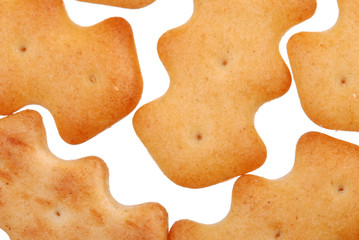 Background from cookies on white