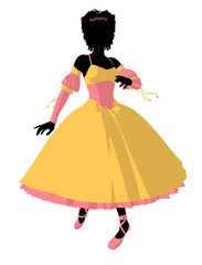 African American Ballerina Illustration Silhouette © Kathy Gold