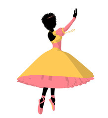 African American Ballerina Illustration Silhouette © Kathy Gold