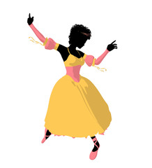 African American Ballerina Illustration Silhouette © Kathy Gold