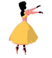 African American Ballerina Illustration Silhouette © Kathy Gold