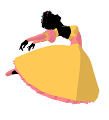 African American Ballerina Illustration Silhouette © Kathy Gold