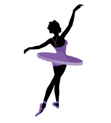 African American Ballerina Illustration Silhouette © Kathy Gold