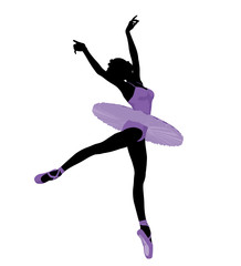 African American Ballerina Illustration Silhouette © Kathy Gold