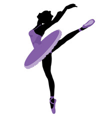 African American Ballerina Illustration Silhouette © Kathy Gold