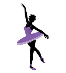 African American Ballerina Illustration Silhouette © Kathy Gold