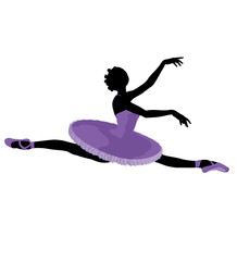 African American Ballerina Illustration Silhouette © Kathy Gold