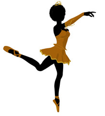 African American Ballerina Illustration Silhouette © Kathy Gold