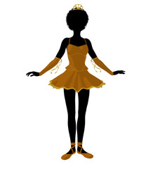 African American Ballerina Illustration Silhouette © Kathy Gold