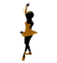 African American Ballerina Illustration Silhouette © Kathy Gold