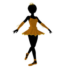 African American Ballerina Illustration Silhouette © Kathy Gold
