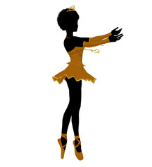 African American Ballerina Illustration Silhouette © Kathy Gold