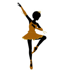 African American Ballerina Illustration Silhouette © Kathy Gold