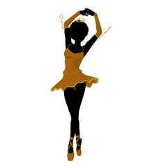 African American Ballerina Illustration Silhouette © Kathy Gold