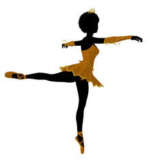 African American Ballerina Illustration Silhouette © Kathy Gold