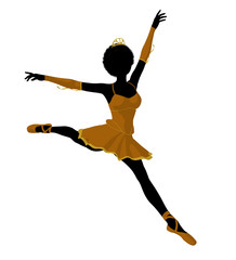 African American Ballerina Illustration Silhouette © Kathy Gold