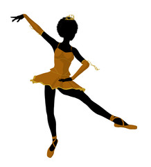 African American Ballerina Illustration Silhouette © Kathy Gold