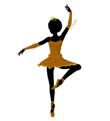 African American Ballerina Illustration Silhouette © Kathy Gold