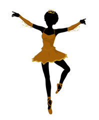 African American Ballerina Illustration Silhouette © Kathy Gold